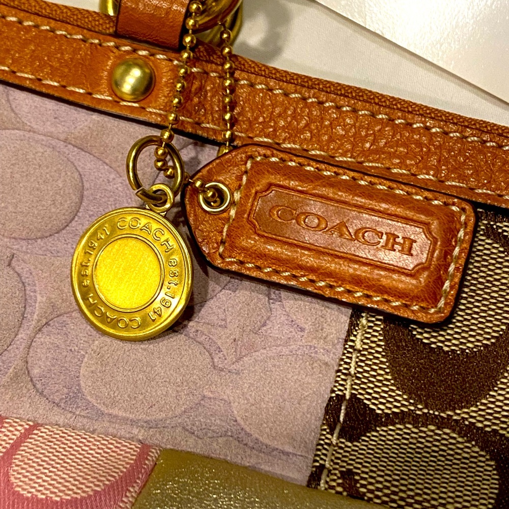 Coach Spring Embossed Patchwork Tote style Bag
